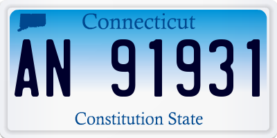 CT license plate AN91931