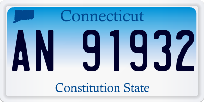CT license plate AN91932