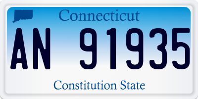 CT license plate AN91935