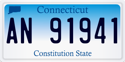CT license plate AN91941