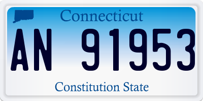 CT license plate AN91953