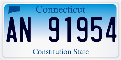 CT license plate AN91954