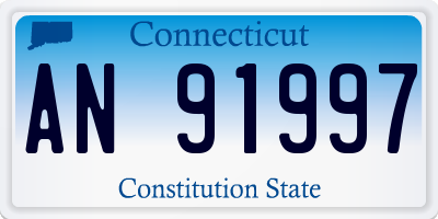 CT license plate AN91997