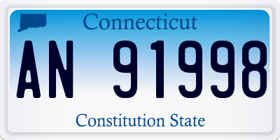 CT license plate AN91998
