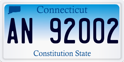 CT license plate AN92002