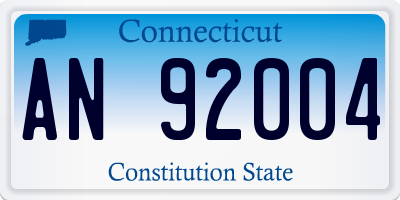 CT license plate AN92004