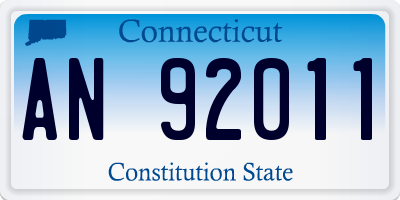 CT license plate AN92011