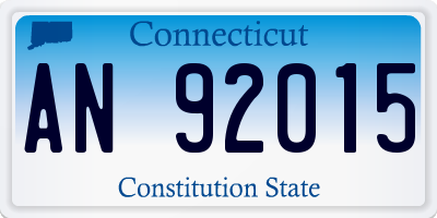 CT license plate AN92015