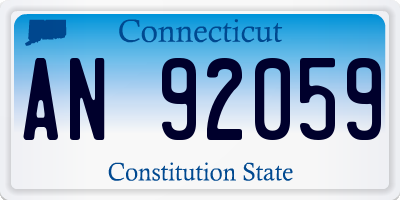 CT license plate AN92059