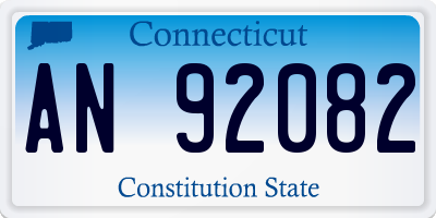 CT license plate AN92082