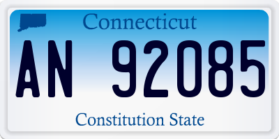 CT license plate AN92085