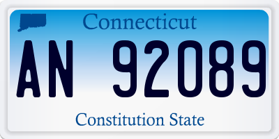 CT license plate AN92089