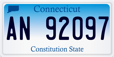 CT license plate AN92097
