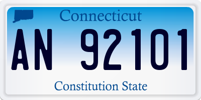 CT license plate AN92101