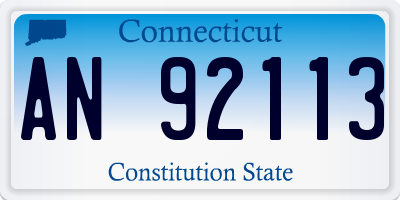 CT license plate AN92113