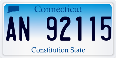 CT license plate AN92115