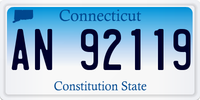 CT license plate AN92119