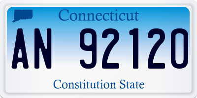 CT license plate AN92120