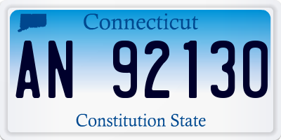 CT license plate AN92130