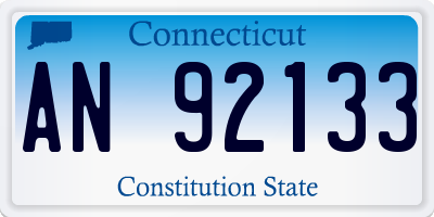 CT license plate AN92133