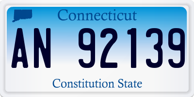 CT license plate AN92139