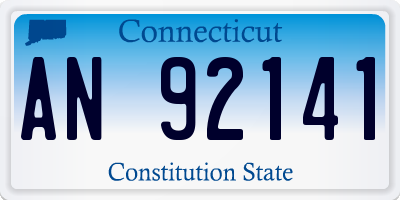 CT license plate AN92141
