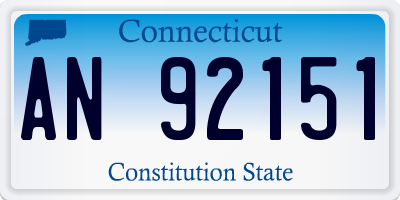 CT license plate AN92151