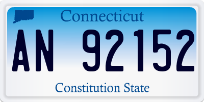 CT license plate AN92152