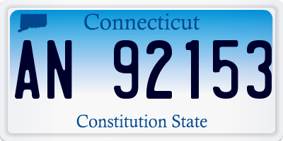 CT license plate AN92153
