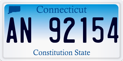 CT license plate AN92154