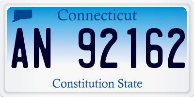 CT license plate AN92162