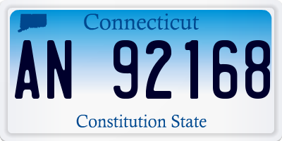 CT license plate AN92168
