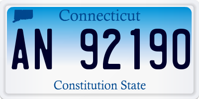 CT license plate AN92190