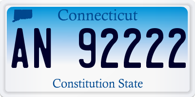 CT license plate AN92222
