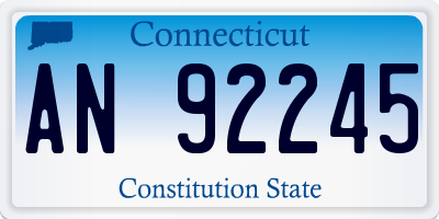 CT license plate AN92245