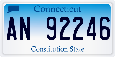 CT license plate AN92246