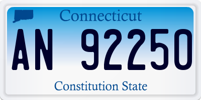 CT license plate AN92250