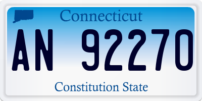 CT license plate AN92270