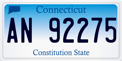 CT license plate AN92275