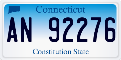 CT license plate AN92276