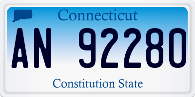 CT license plate AN92280