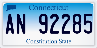 CT license plate AN92285