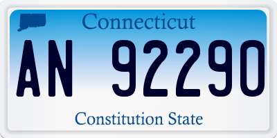 CT license plate AN92290