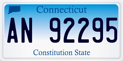 CT license plate AN92295