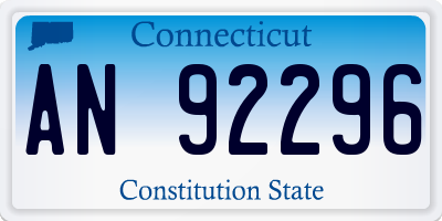 CT license plate AN92296