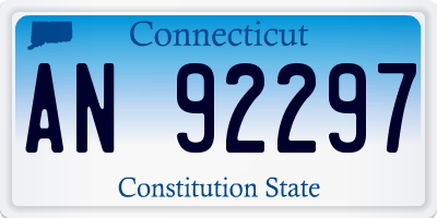 CT license plate AN92297