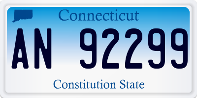 CT license plate AN92299