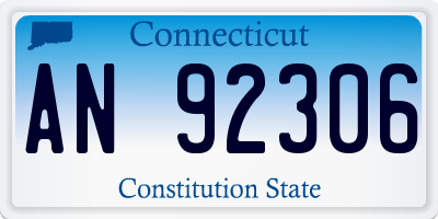 CT license plate AN92306