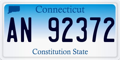 CT license plate AN92372