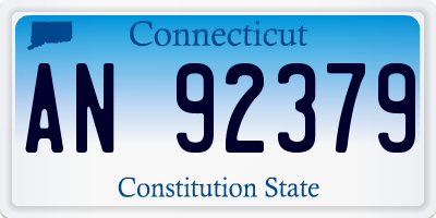 CT license plate AN92379